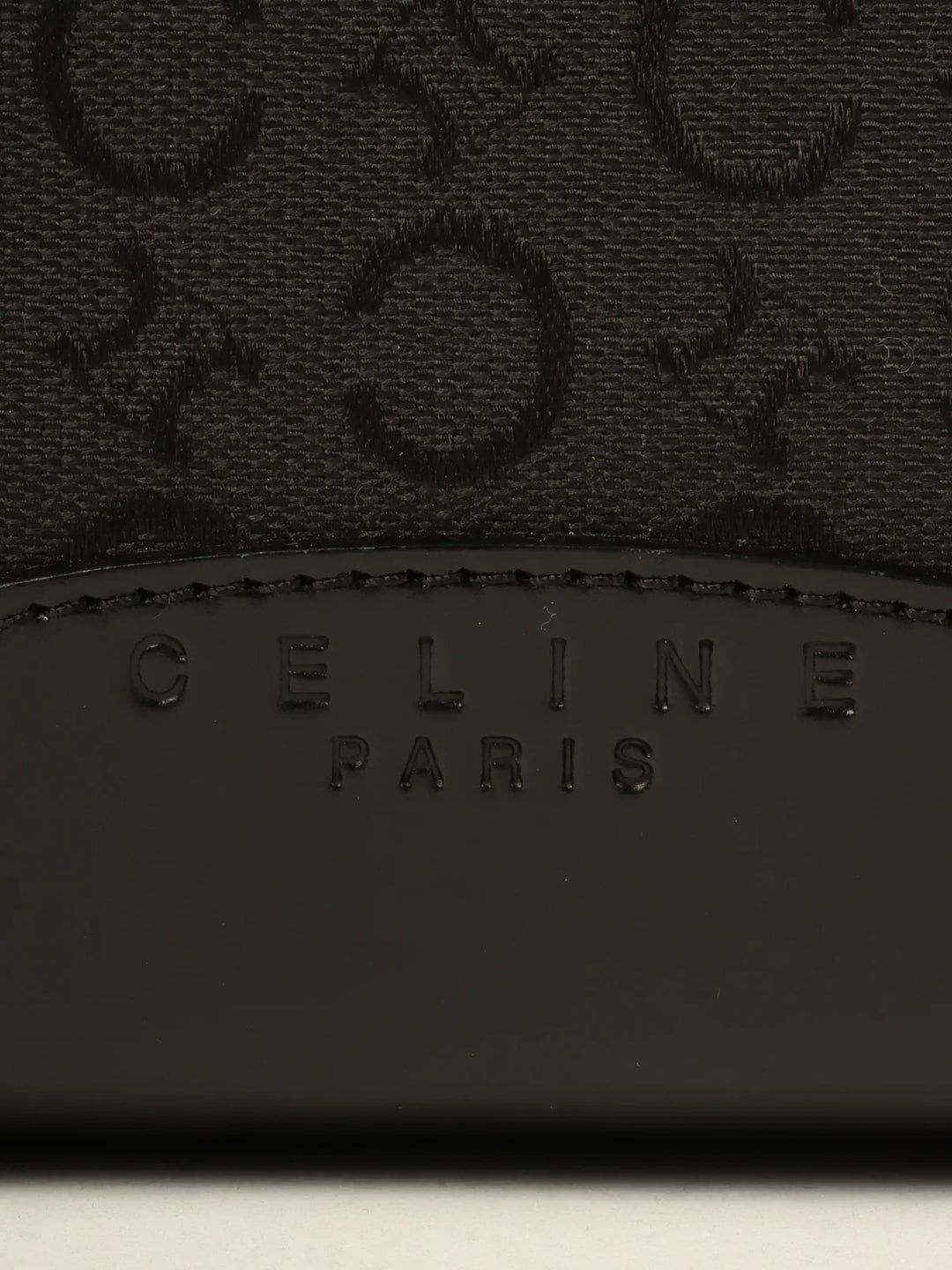Celine C Macadam Pattern Shoulder Bag Black