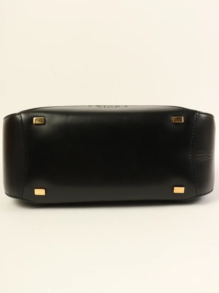 Celine C Macadam Pattern Shoulder Bag Black