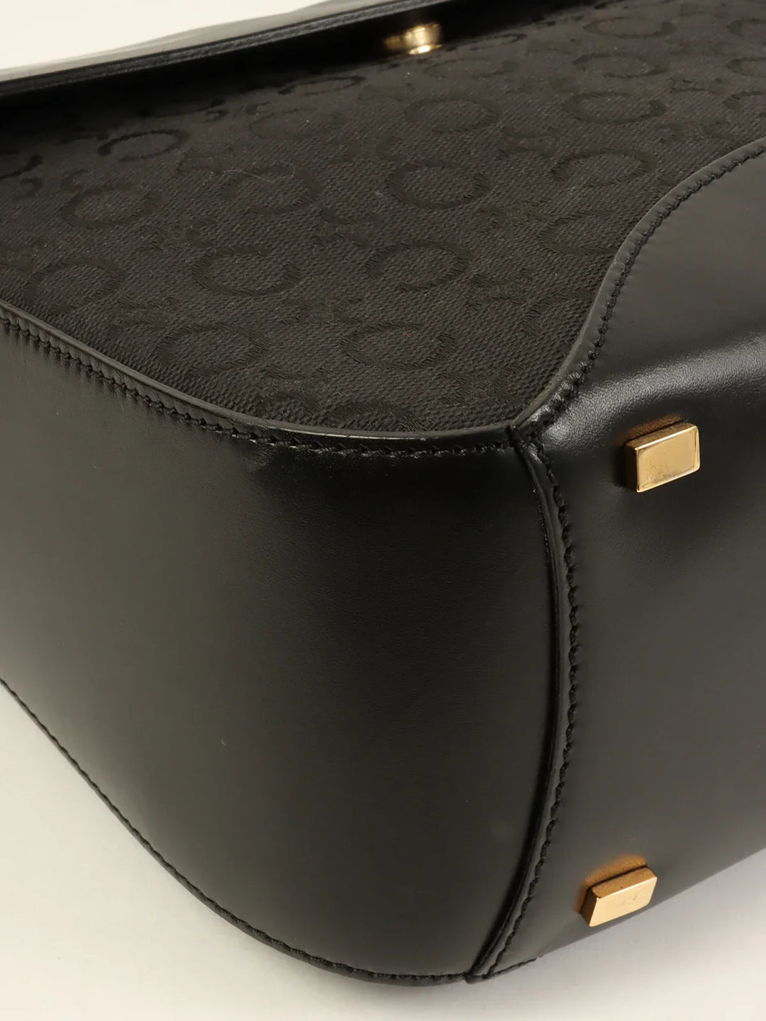 Celine C Macadam Pattern Shoulder Bag Black