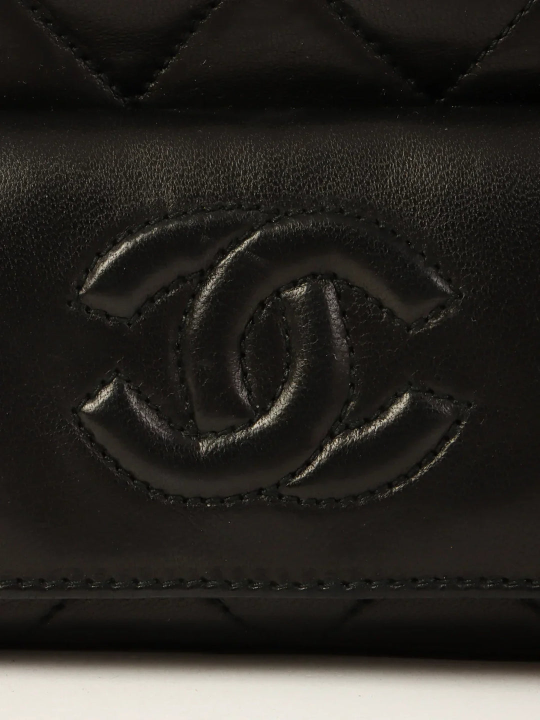 Chanel Around 1990 Made Cc Mark Stitch Tassel Bijoux Chain Bag Black