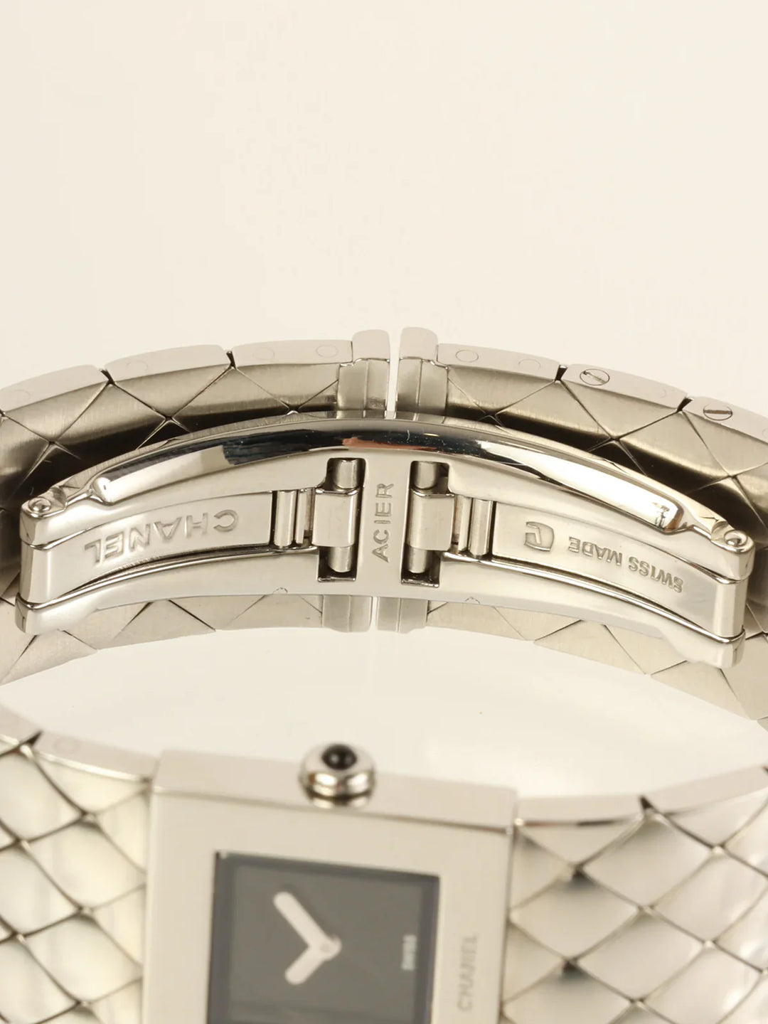 Chanel Matelasse Watch Silver
