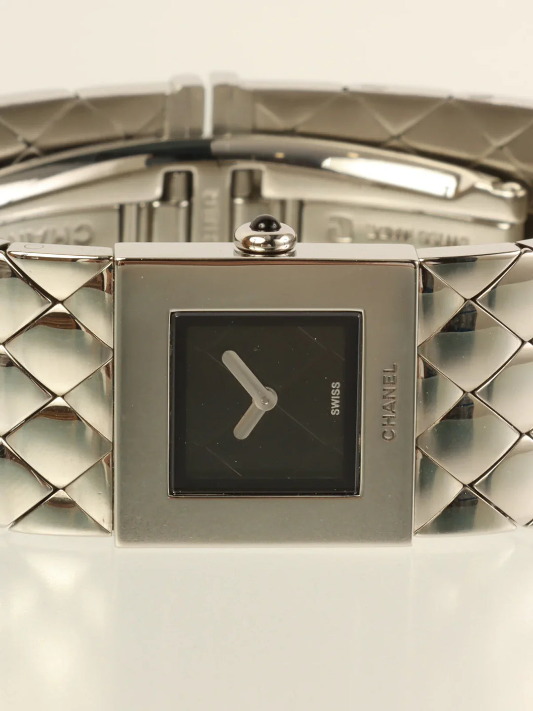 Top Quality Chanel Matelasse Watch Silver