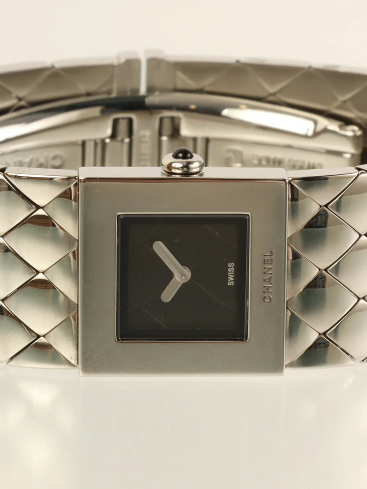 Chanel Matelasse Watch Silver