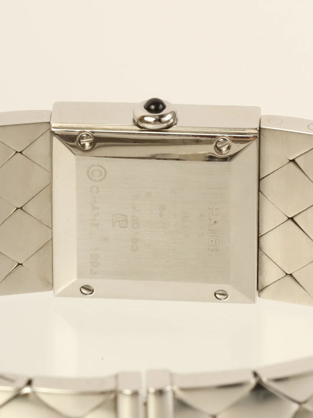 Chanel Matelasse Watch Silver