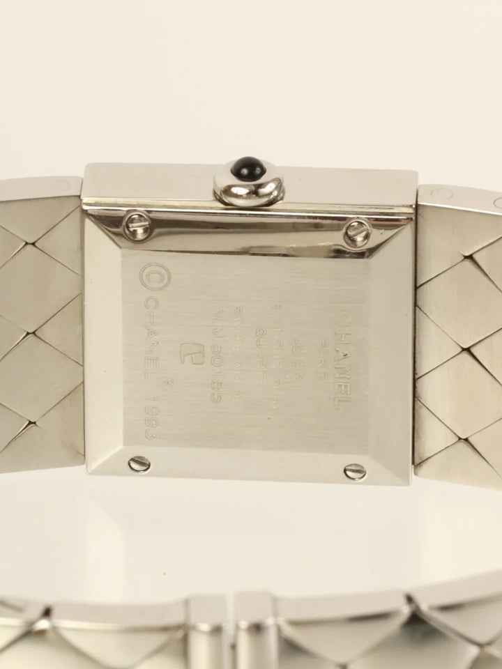 Chanel Matelasse Watch Silver