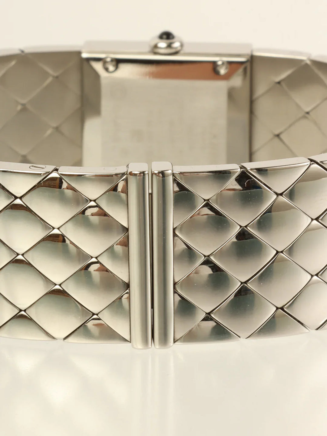 Top Quality Chanel Matelasse Watch Silver