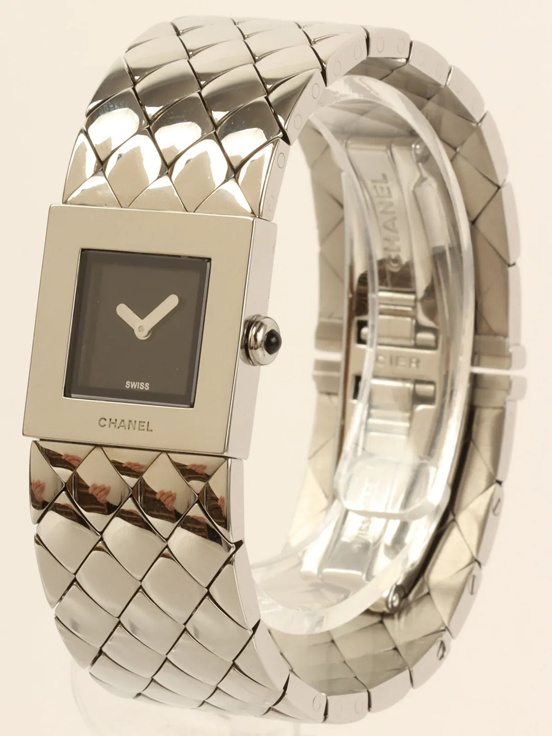 Chanel Matelasse Watch Silver