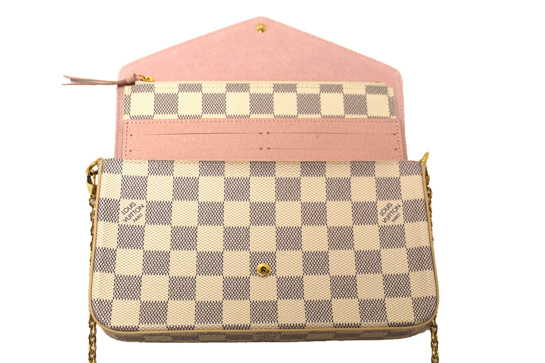 NEW Louis Vuitton Damier Azur Felicie Pochette Crossbody Bag