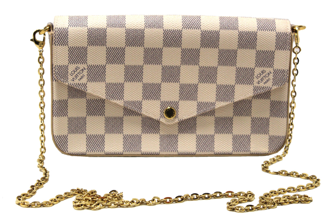 NEW Louis Vuitton Damier Azur Felicie Pochette Crossbody Bag