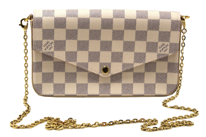 NEW Louis Vuitton Damier Azur Felicie Pochette Crossbody Bag