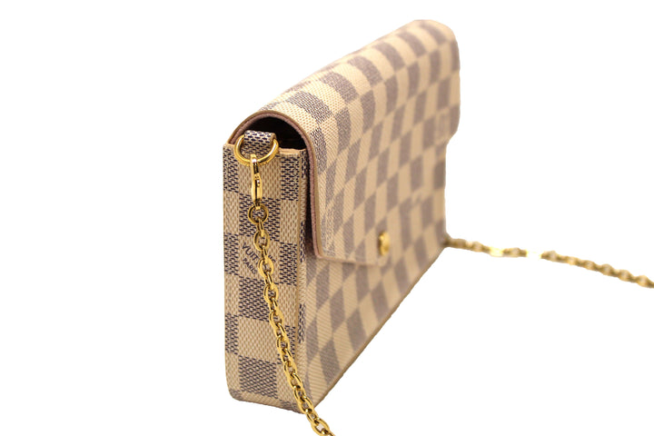 NEW Louis Vuitton Damier Azur Felicie Pochette Crossbody Bag