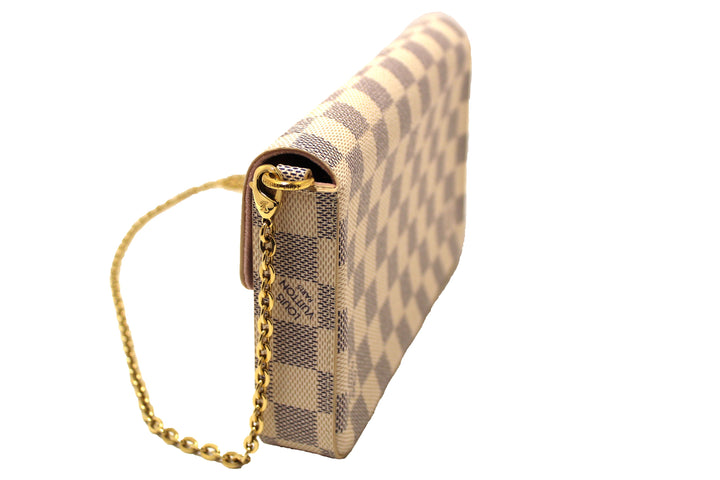 NEW Louis Vuitton Damier Azur Felicie Pochette Crossbody Bag
