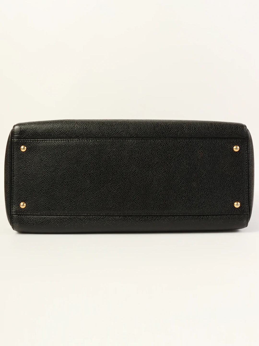 Chanel Around 1998 Made Caviar Skin Cc Mark Stitch Chain Tote Bag Black
