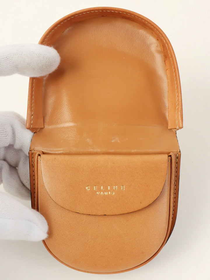 Celine Macadam Pattern Coin Case Brown