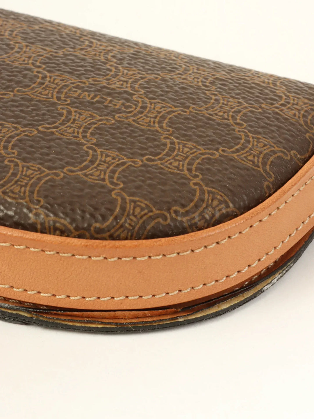 Celine Macadam Pattern Coin Case Brown