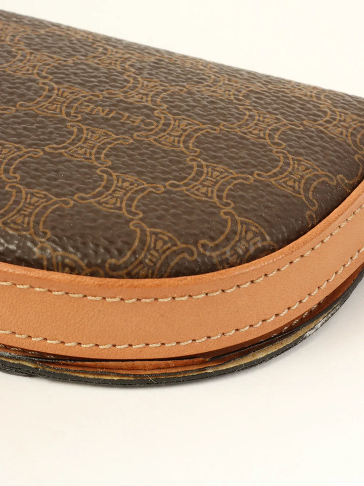 Celine Macadam Pattern Coin Case Brown