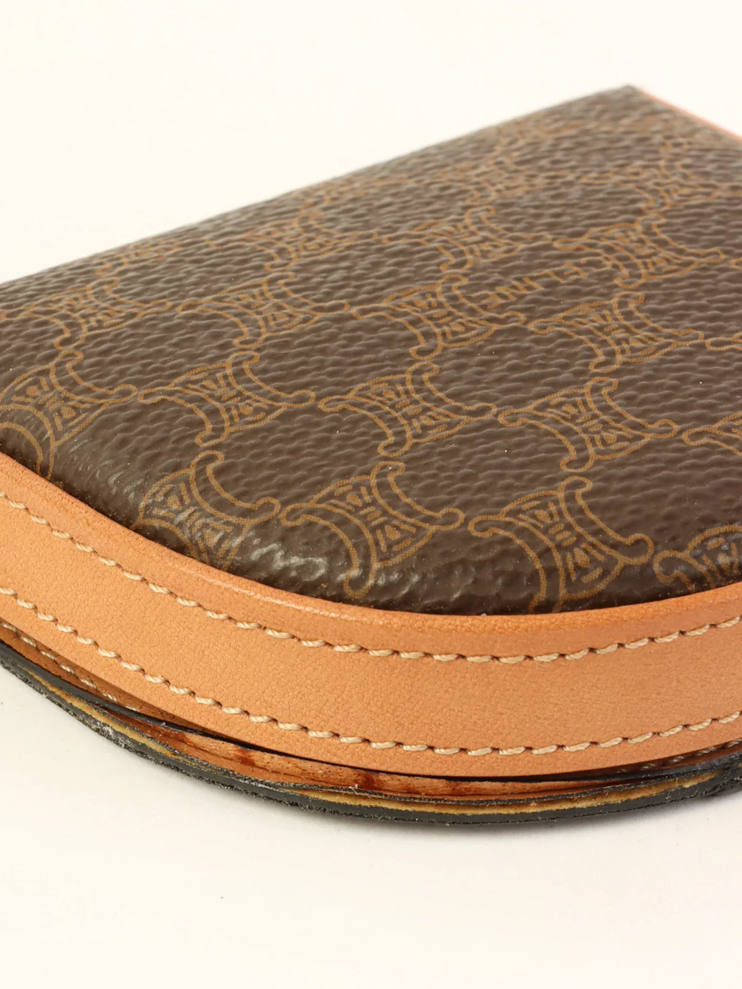 Celine Macadam Pattern Coin Case Brown