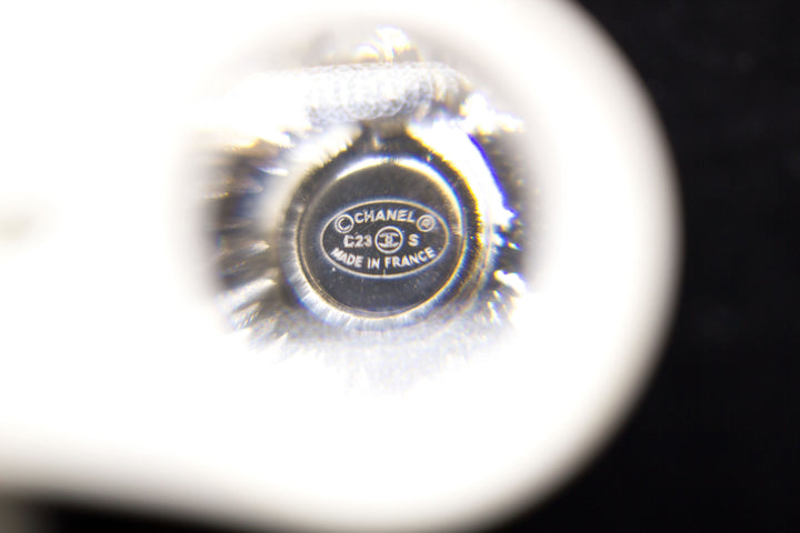 Top Quality Chanel Star With CC Crystal Logo  N0032 / Silver Metal 2CMX2CM Earrings