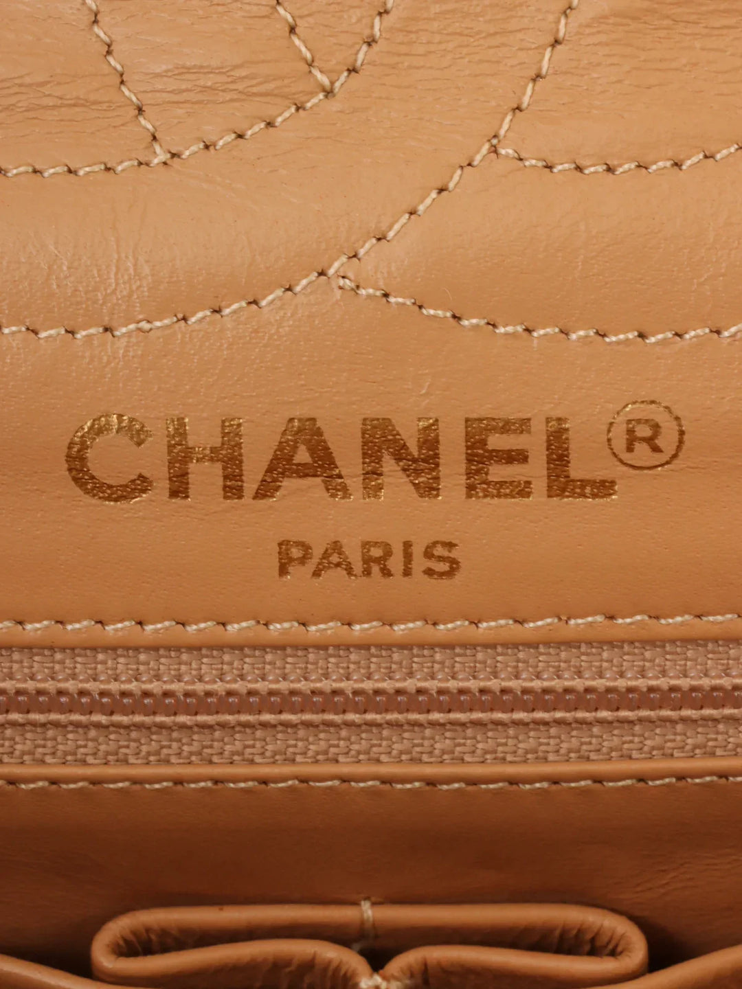 Chanel Around 1992 Made Paris Limited Design New Turn-Lock Chain Bag Beige
