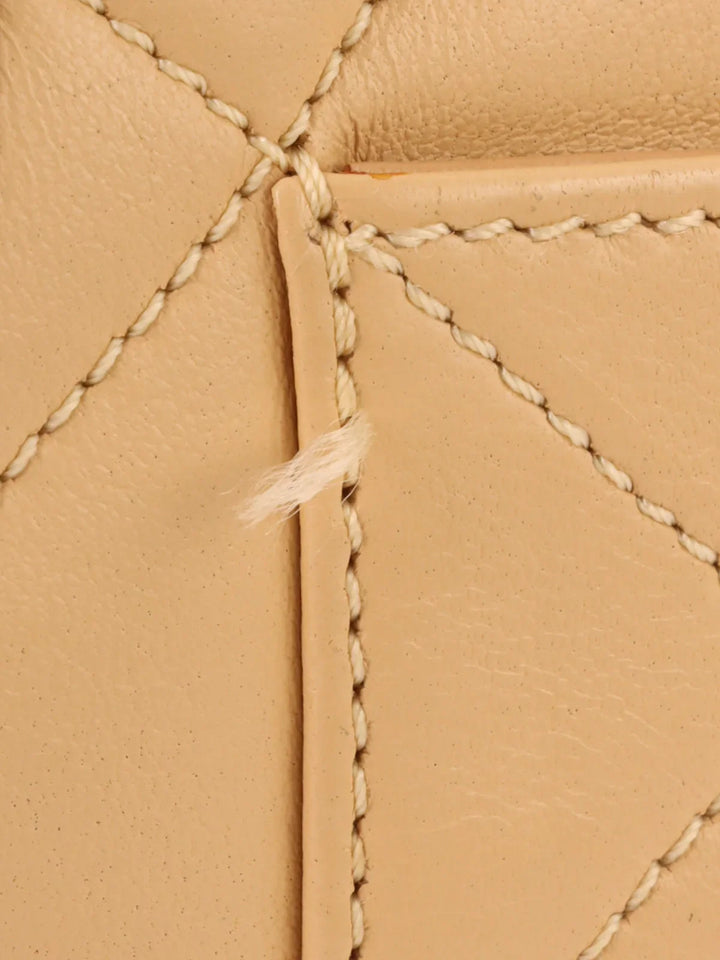 Chanel Around 1992 Made Paris Limited Design New Turn-Lock Chain Bag Beige
