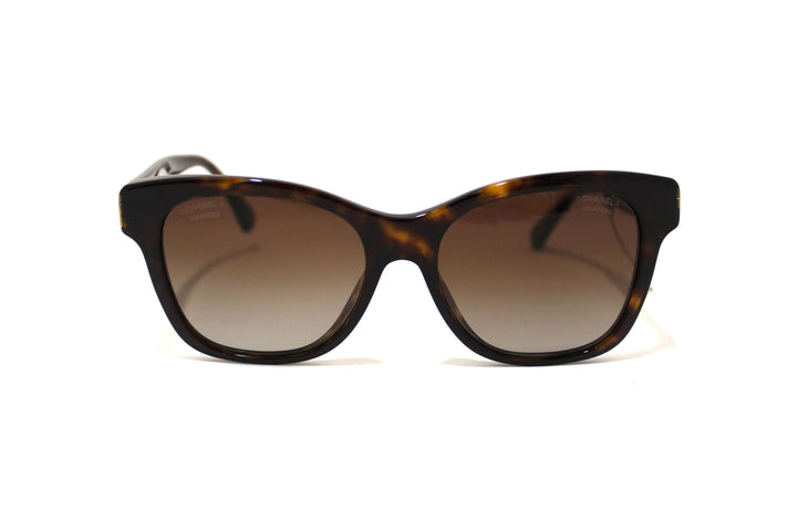 NEW Chanel Tortoiseshell Polarized Pearl CC Square Sunglasses 5482HA | Italystation.com
