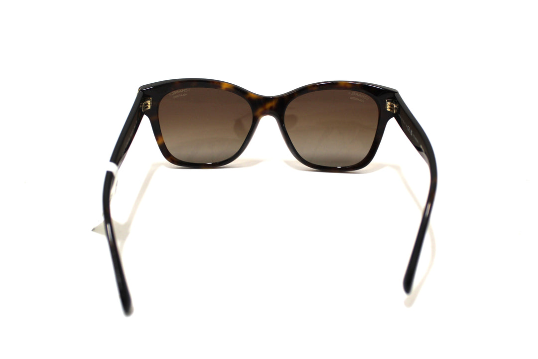 NEW Top Quality Chanel Tortoiseshell Polarized Pearl CC Square Sunglasses 5482HA