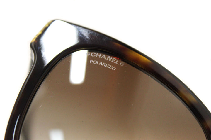 NEW Top Quality Chanel Tortoiseshell Polarized Pearl CC Square Sunglasses 5482HA