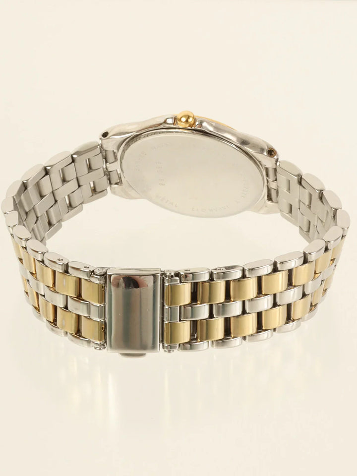 Burberry Round Logo Face Watch Silver/Gold