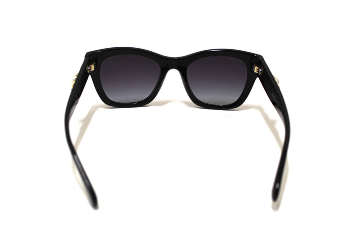 Top Quality Chanel Black Polarized Charms Pearl Square Sunglasses 5479A