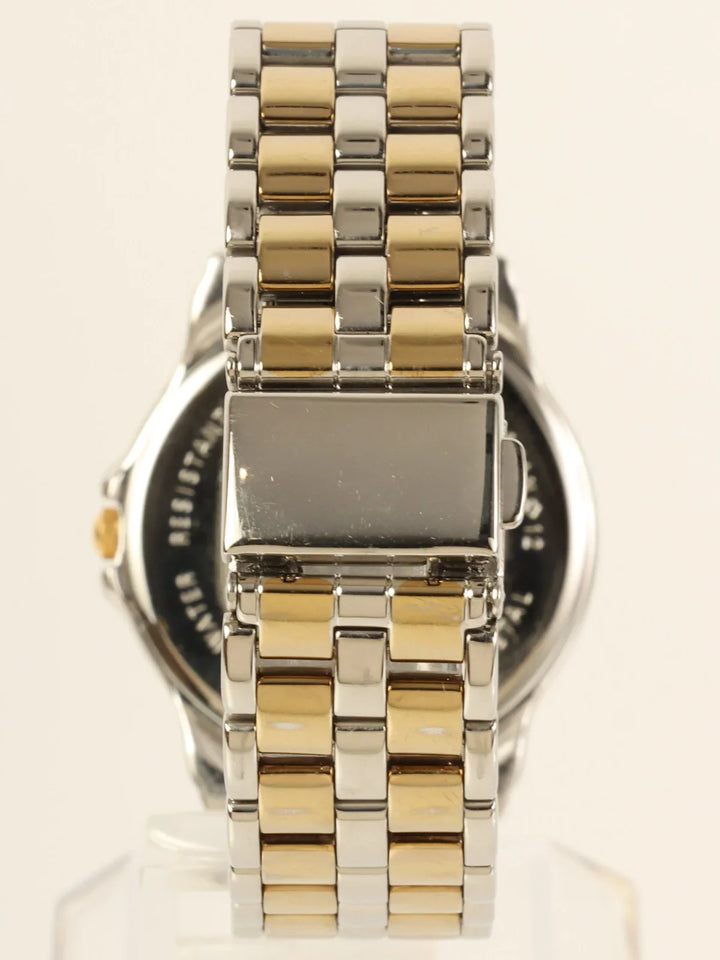 Burberry Round Logo Face Watch Silver/Gold
