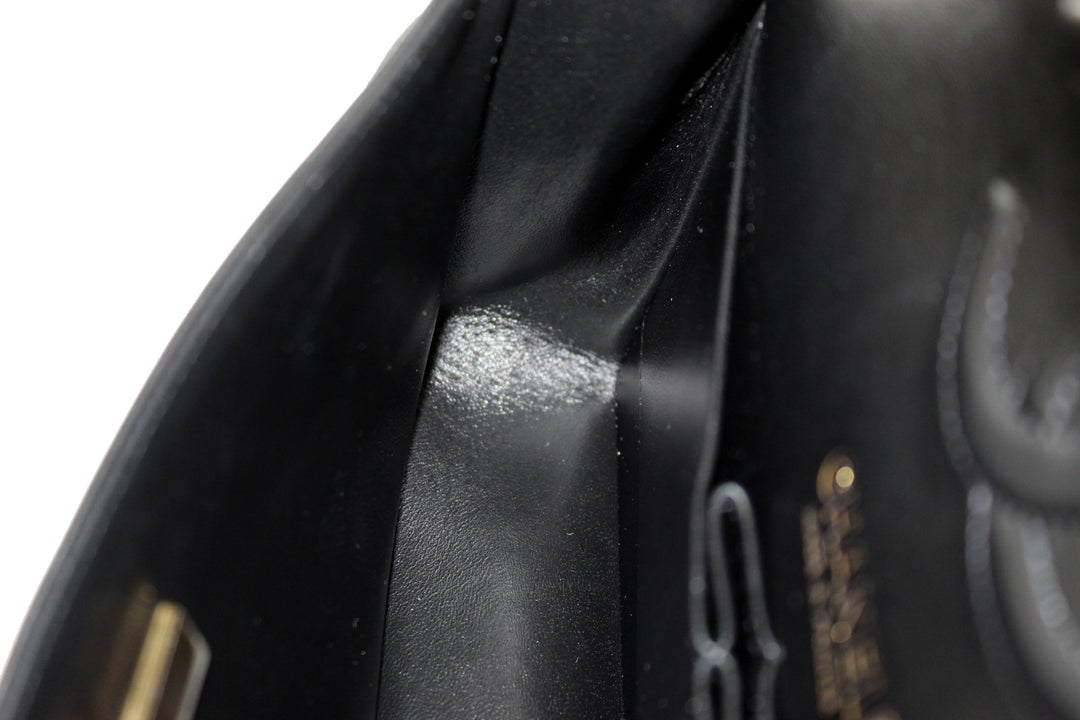 Top Quality Chanel Classic Black Quilted Lambskin Leather Classic Medium Double Flap Bag