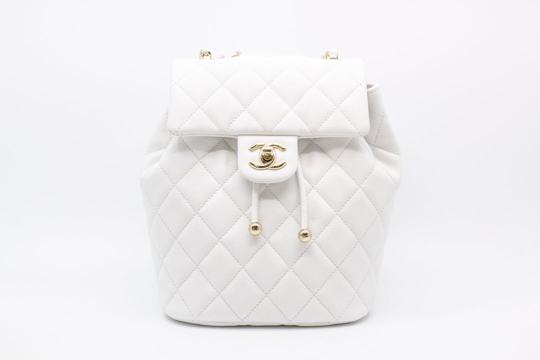 Top Quality Chanel AS4058 B10876 23S Backpack White / 10601 Caviar Backpacks Pbhw