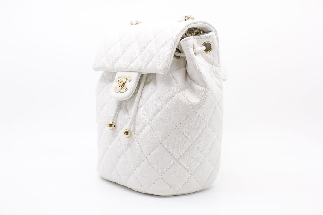 Top Quality Chanel AS4058 B10876 23S Backpack White / 10601 Caviar Backpacks Pbhw