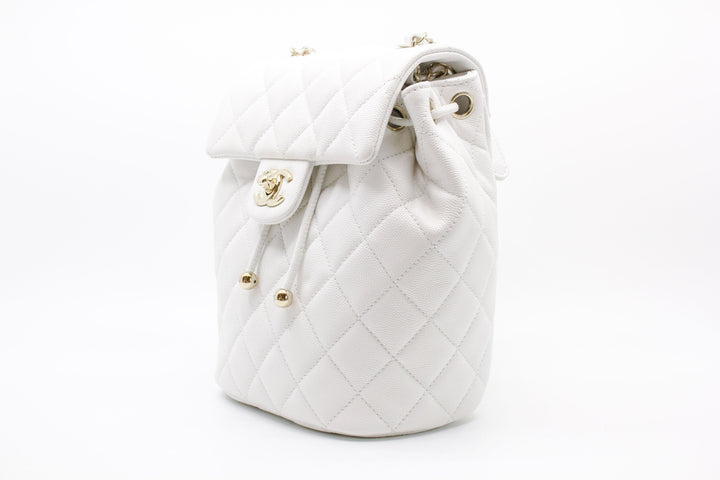 Top Quality Chanel AS4058 B10876 23S Backpack White / 10601 Caviar Backpacks Pbhw