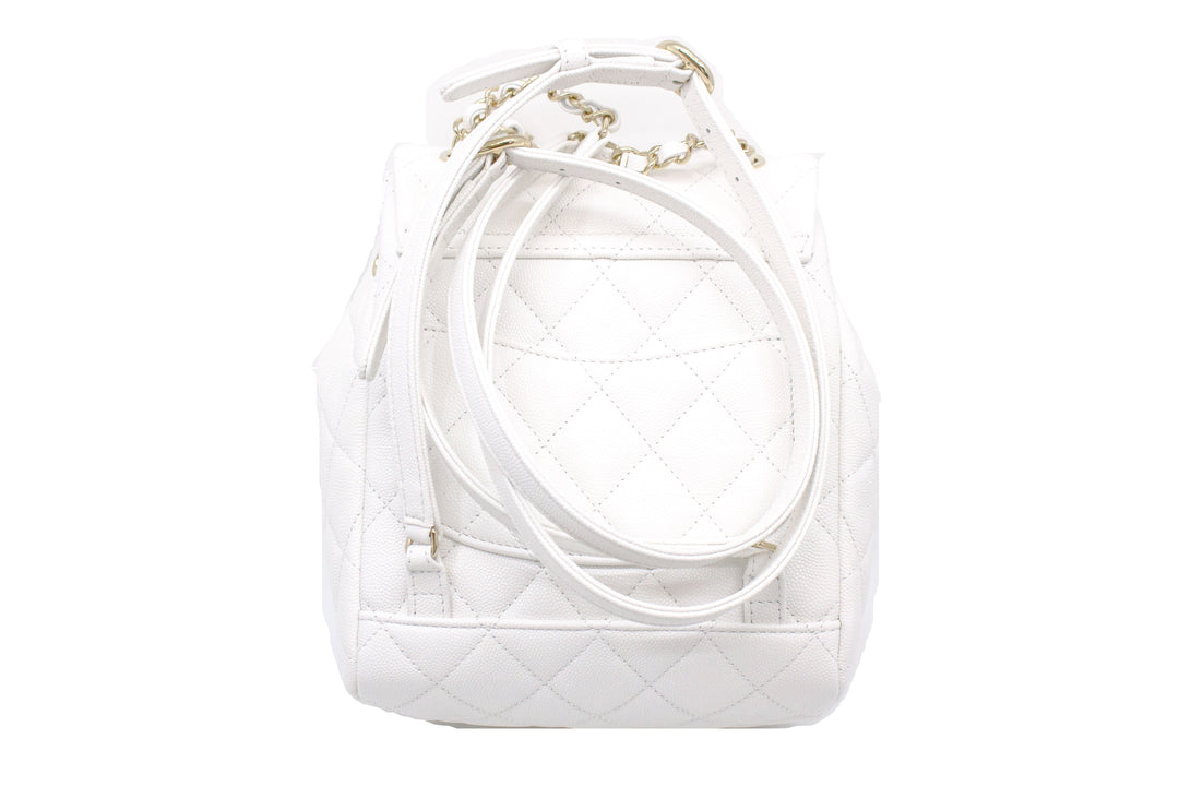 Top Quality Chanel AS4058 B10876 23S Backpack White / 10601 Caviar Backpacks Pbhw