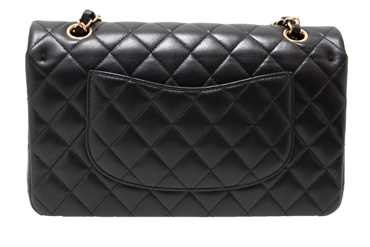 Top Quality Chanel Classic Black Quilted Lambskin Leather Classic Medium Double Flap Bag