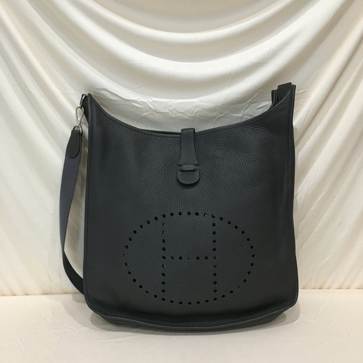 Top quality Hermes Grey Leather Evelyne TGM Super Rare Size Crossbody Bag Sku# 71340