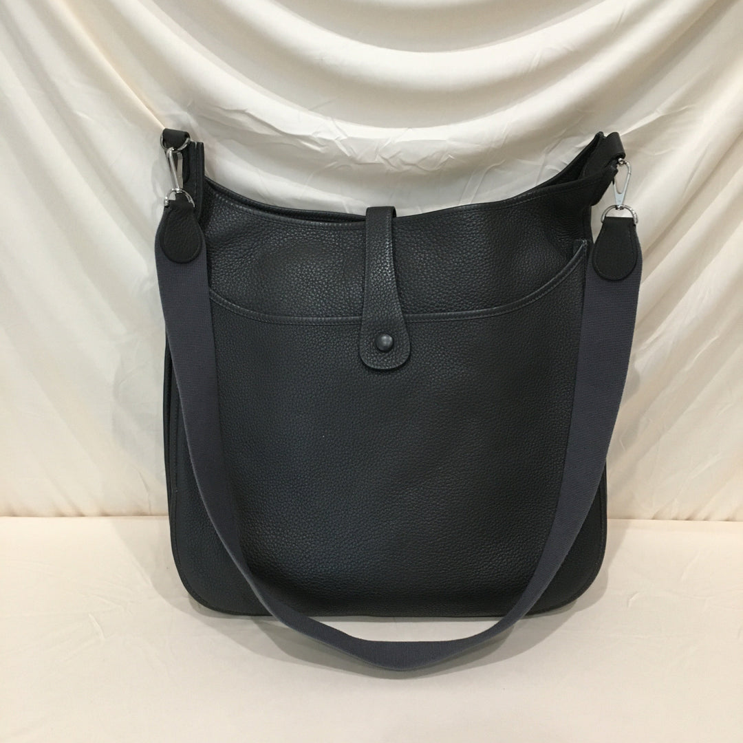 Top quality Hermes Grey Leather Evelyne TGM Super Rare Size Crossbody Bag Sku# 71340