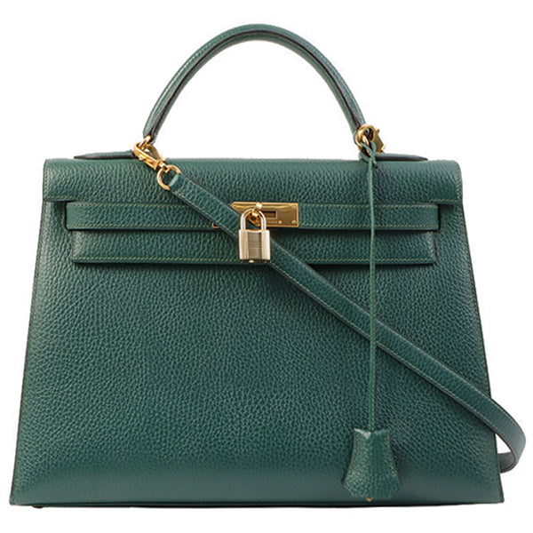 Top quality Hermes 1993 Made Kelly Bag 32Cm Green