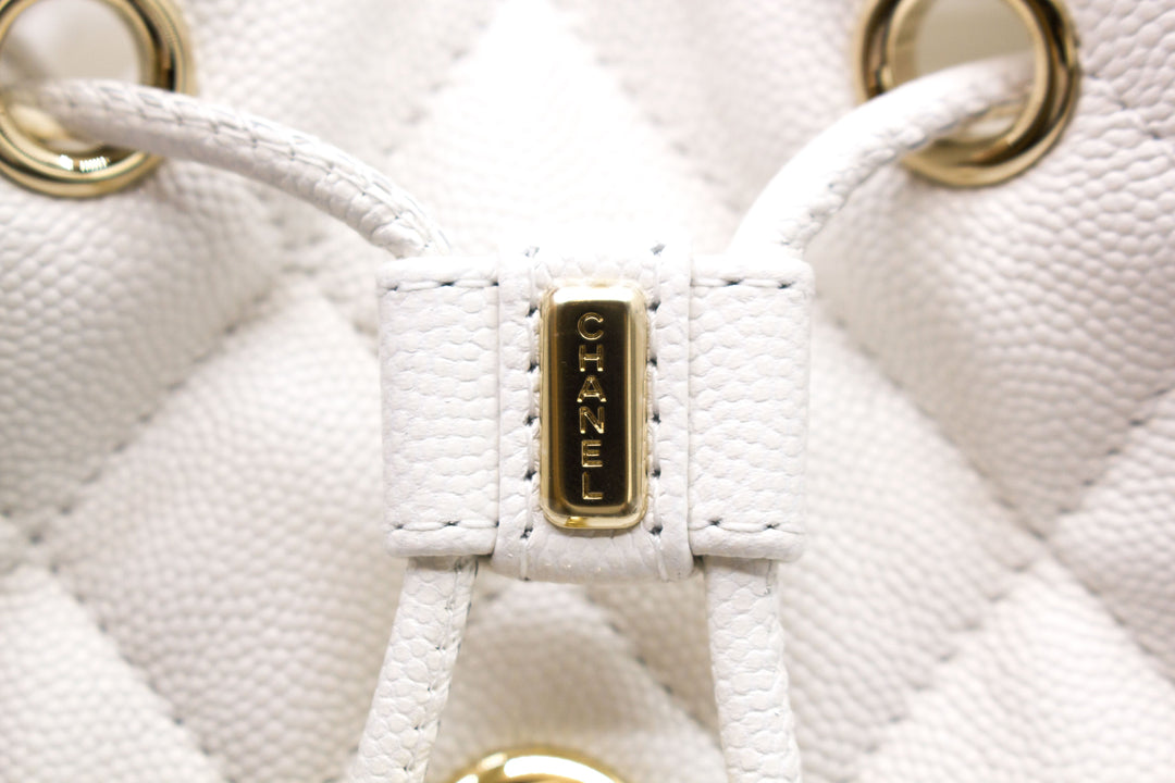 Top Quality Chanel AS4058 B10876 23S Backpack White / 10601 Caviar Backpacks Pbhw
