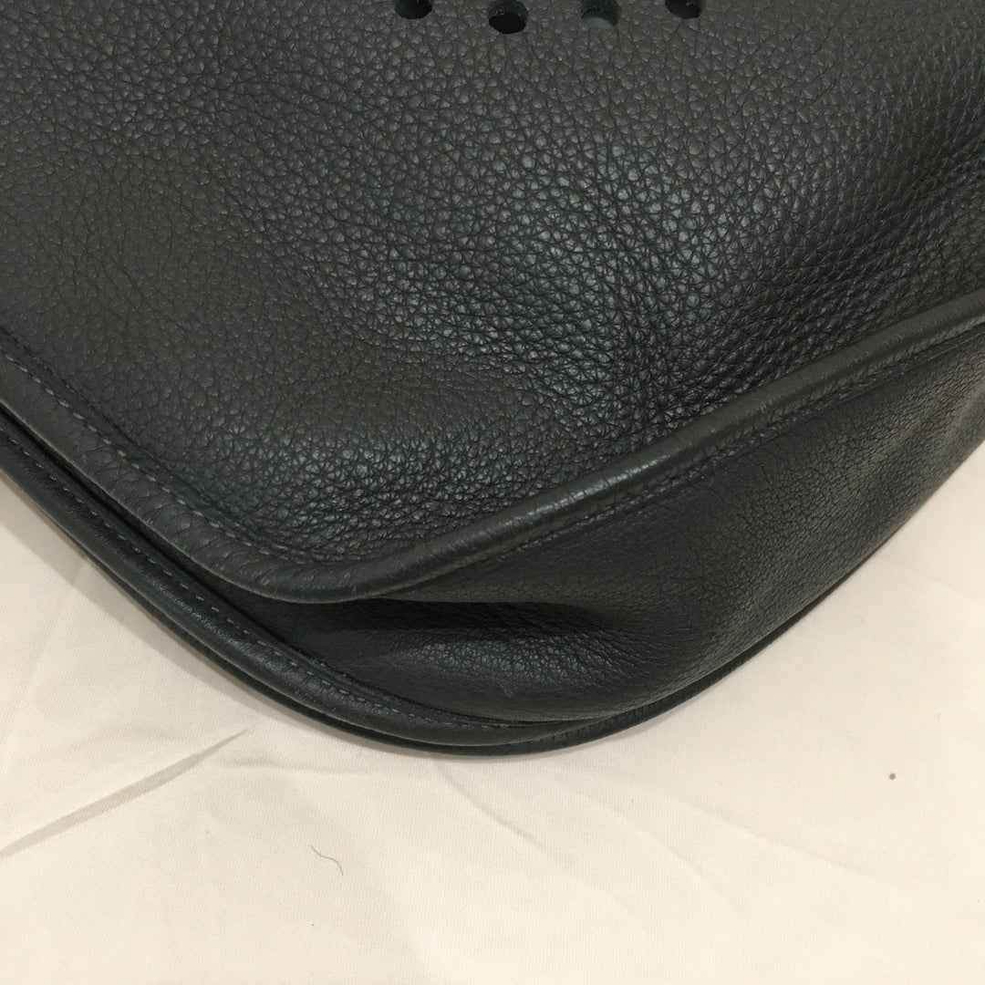 Top quality Hermes Grey Leather Evelyne TGM Super Rare Size Crossbody Bag Sku# 71340