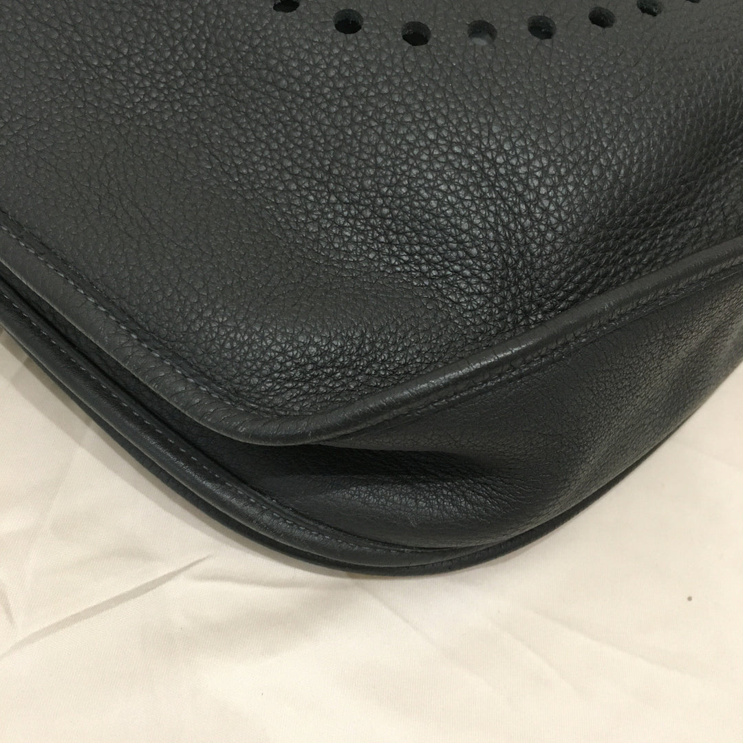 Top quality Hermes Grey Leather Evelyne TGM Super Rare Size Crossbody Bag Sku# 71340