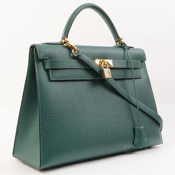 Top quality Hermes 1993 Made Kelly Bag 32Cm Green
