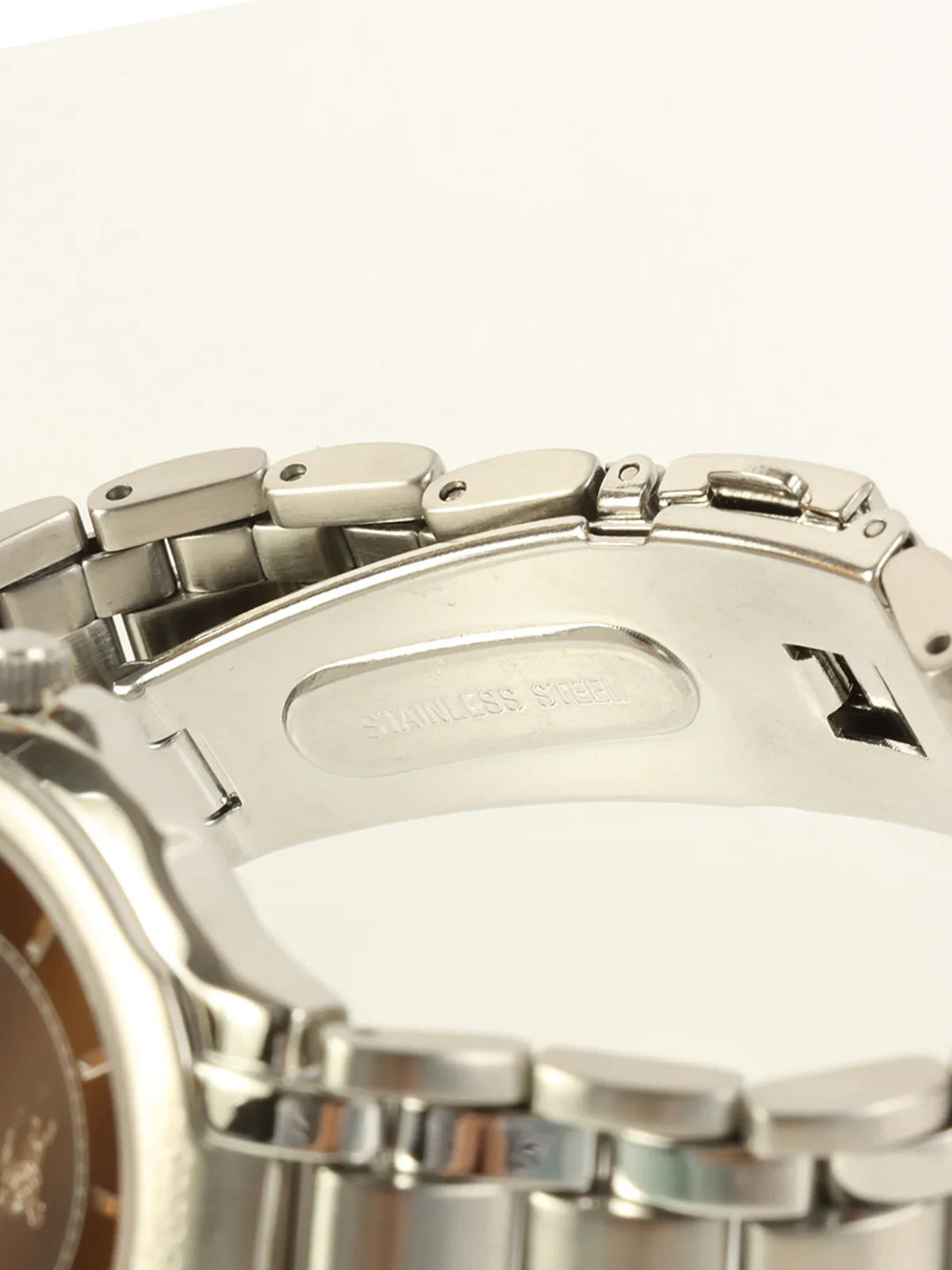 Burberry Round Logo Face Watch Silver/Black