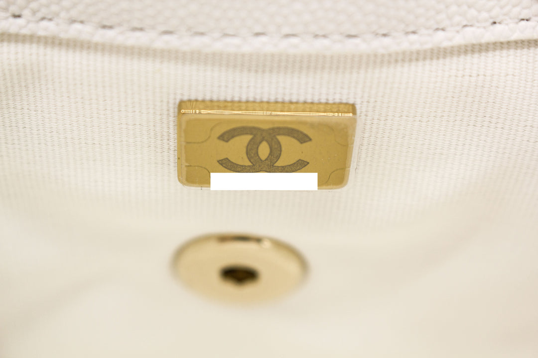 Top Quality Chanel AS4058 B10876 23S Backpack White / 10601 Caviar Backpacks Pbhw