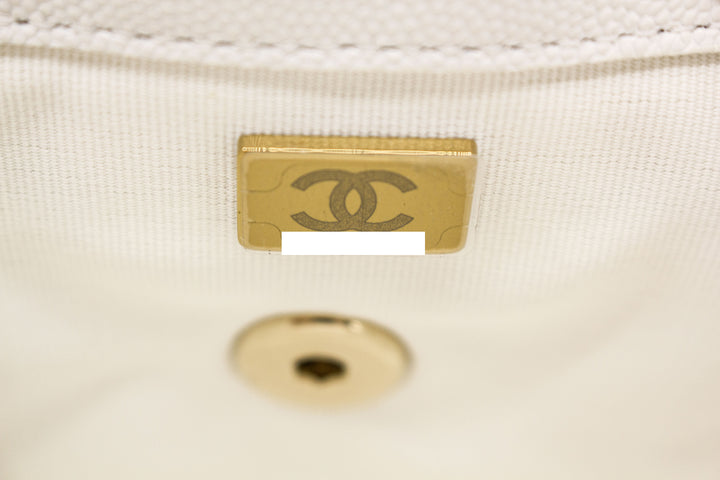 Top Quality Chanel AS4058 B10876 23S Backpack White / 10601 Caviar Backpacks Pbhw