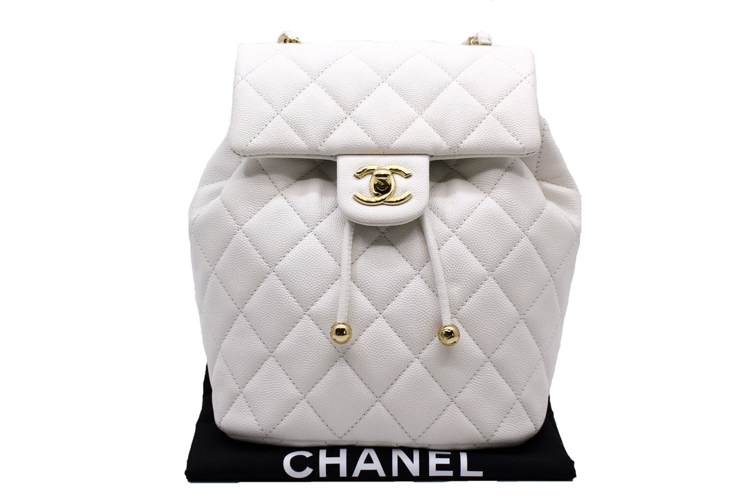 Top Quality Chanel AS4058 B10876 23S Backpack White / 10601 Caviar Backpacks Pbhw