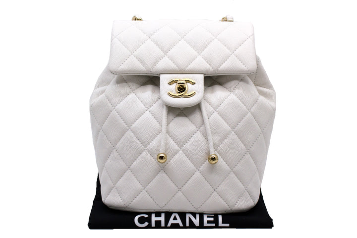 Top Quality Chanel AS4058 B10876 23S Backpack White / 10601 Caviar Backpacks Pbhw