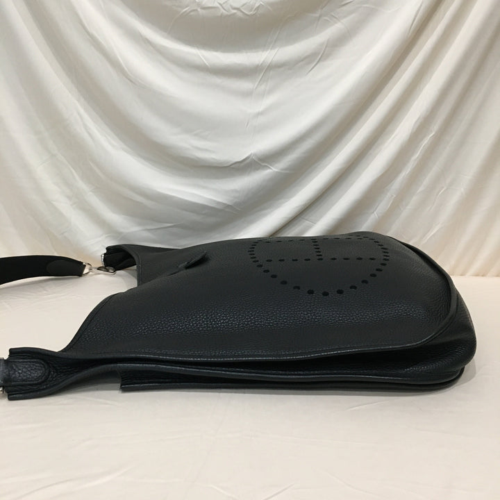 Top quality Hermes Black Leather Evelyne TGM Super Rare Size Crossbody Bag Sku# 71343