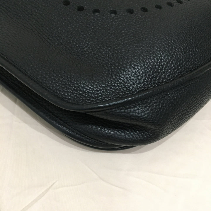 Top quality Hermes Black Leather Evelyne TGM Super Rare Size Crossbody Bag Sku# 71343